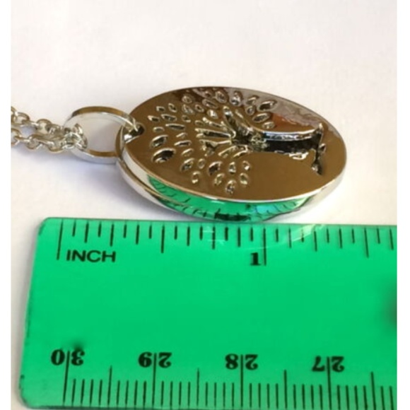 Silver Tree of Life Necklace Serenity Prayer 18-20" Plated AA NA Yoga - Picture 8 of 8